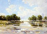 Inlet Canvas Paintings - Inlet at Low Tide